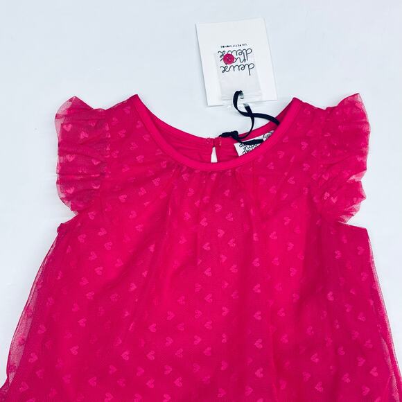 NWT Deux Par Deux Size 3 Azalea Pink Mesh Dress - Picture 3 of 7